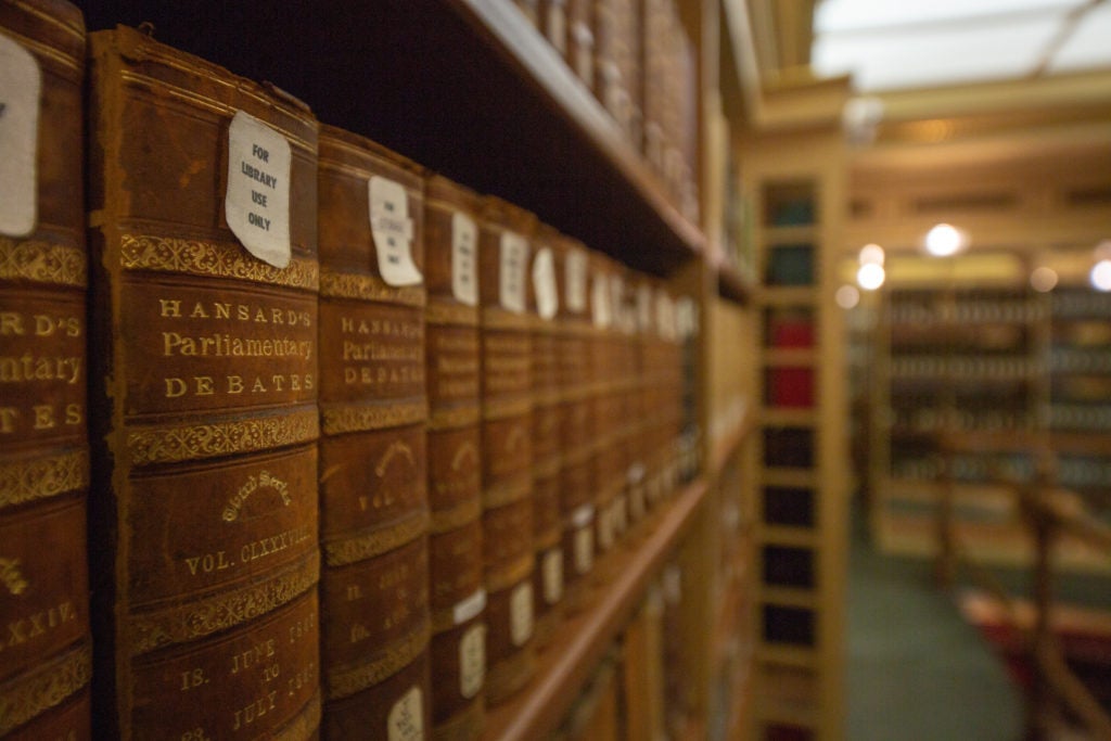 Interior of Georgetown University's Riggs Library